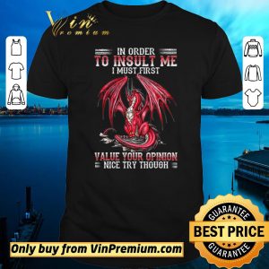 Nice Dragon In Order To Insult Me I Must First Value Your Opinion Nice Try Though shirt sweater