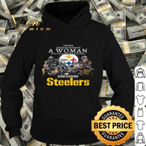 Never underestimate a woman understands football love Steelers shirt