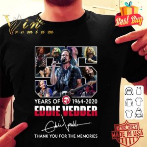 55 years of 1964-2020 Eddie Vedder signature thank you for the memories shirt