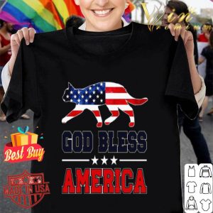 Cat God bless American flag shirt