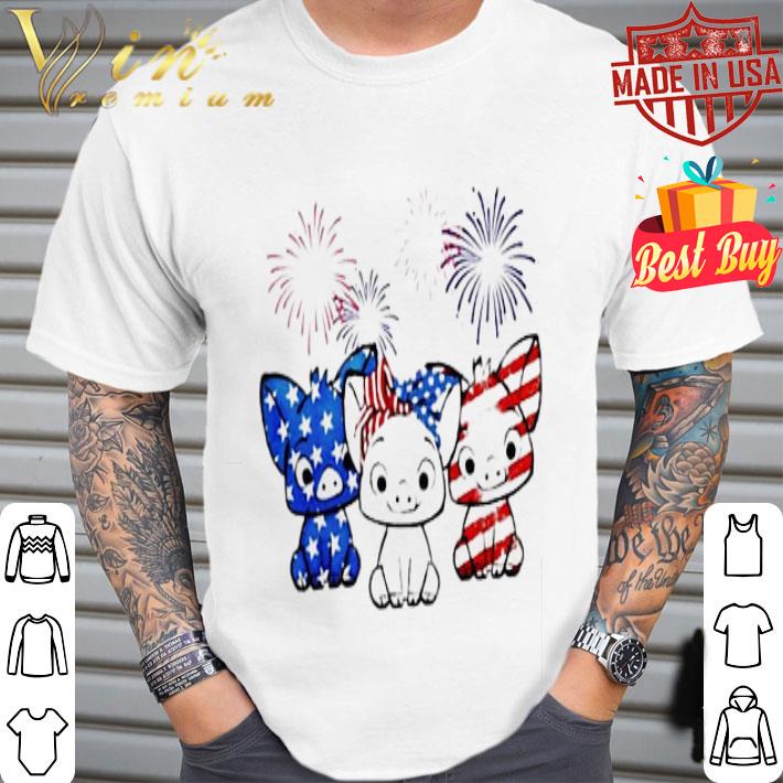 Firework Pigs Red White Blue 4th Of July Independence Day shirt