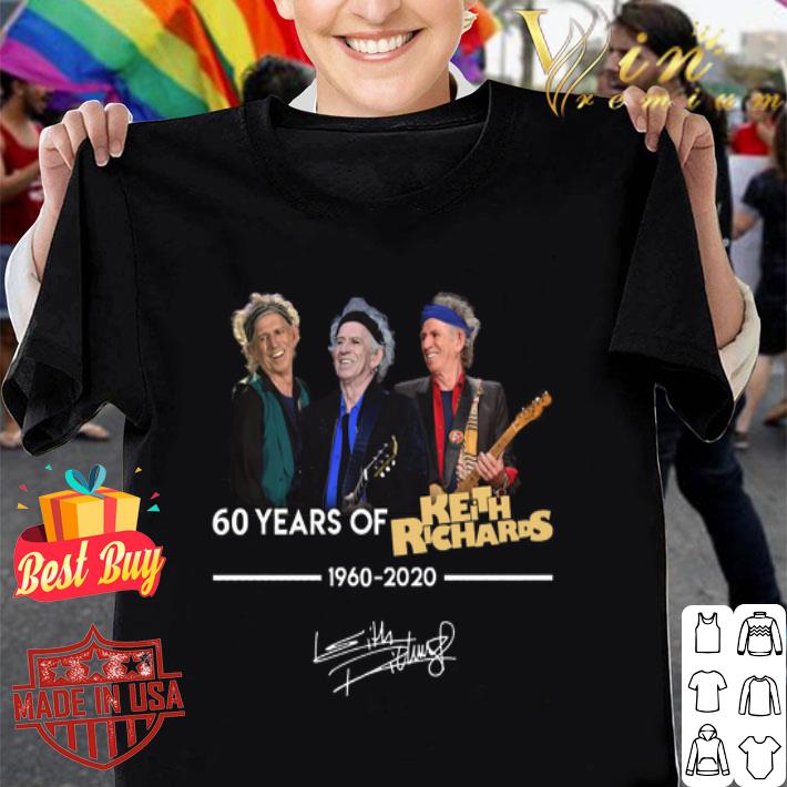60 Years Of Keith Richards 1960-2020 signature The Rolling Stones shirt 60 Years Of Keith Richards 1960-2020 signature The Rolling Stones shirt
