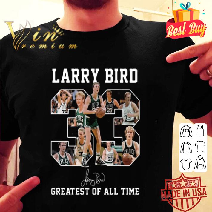 33 Larry Bird Boston Celtics signature Greatest of all time shirt