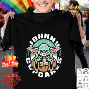 Baby Yoda eat Johnny Cupcakes Star Wars shirt