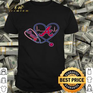 Atlanta Braves nurse stethoscope love heartbeat shirt