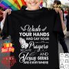 Wash your hands and say your because prayers and Jesus germs Covid-19 shirt