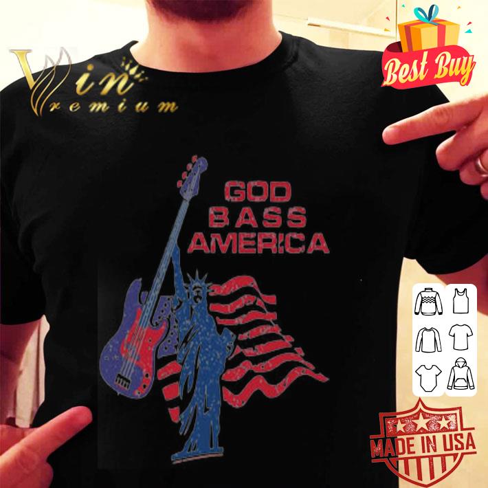 Guitar God Bas America Flag 4th Of July Independence Day shirt