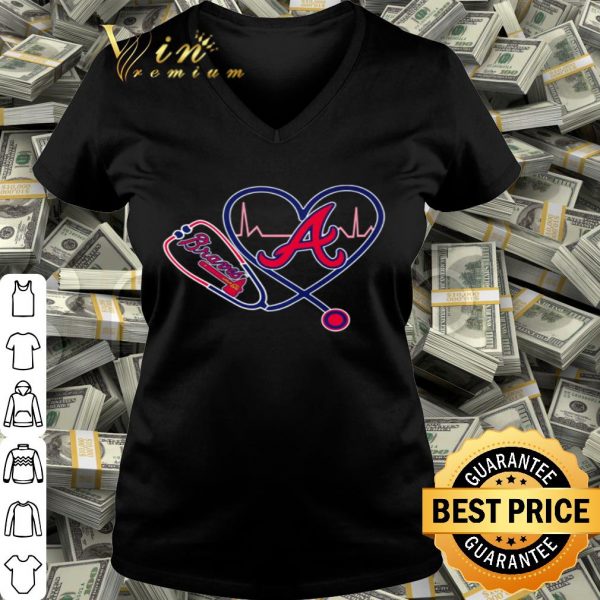 Atlanta Braves nurse stethoscope love heartbeat shirt