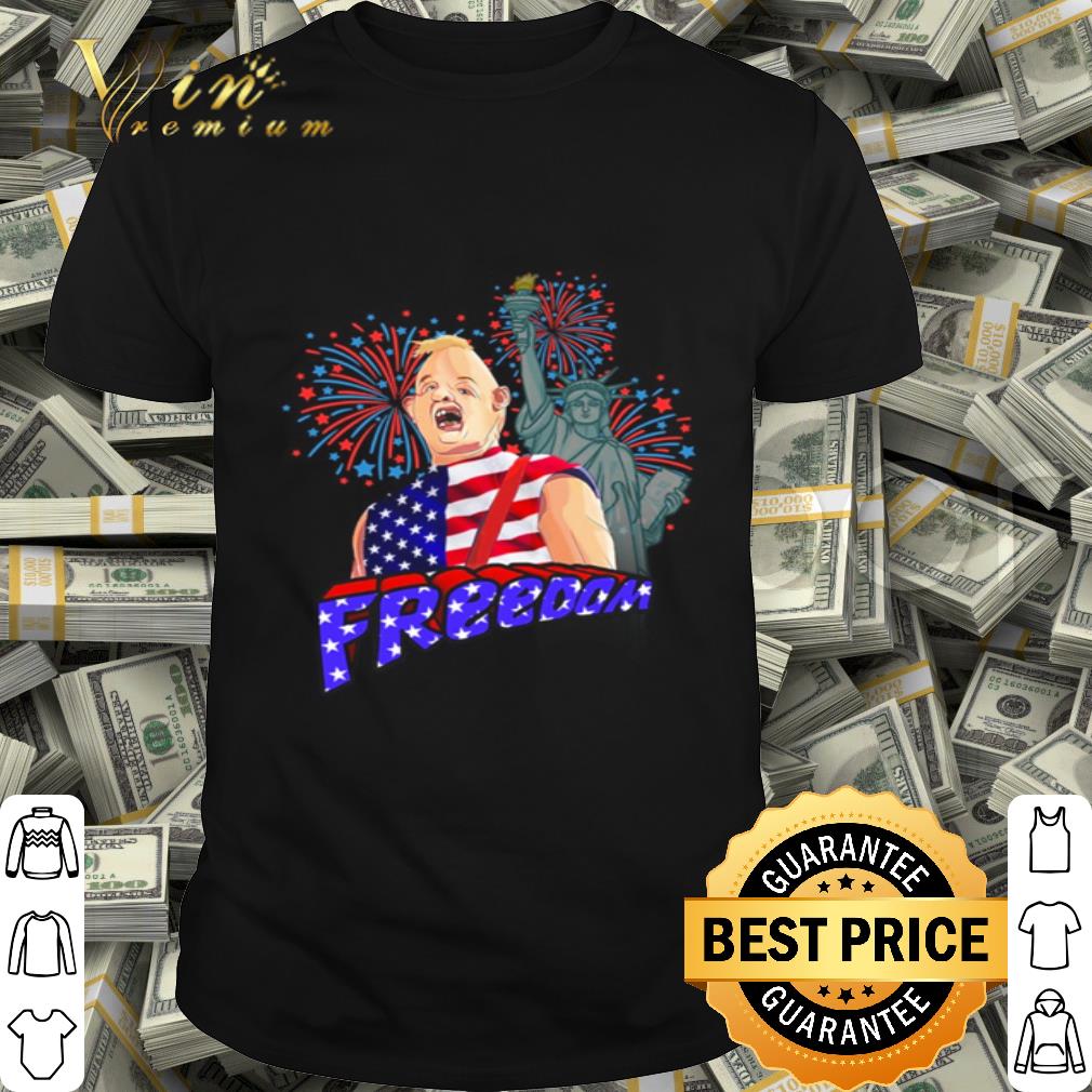 Firework Fat Kid American Flag Freedom 4th Of July shirt