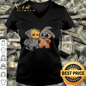 Baby Groot and Baby Toothless Marvel and Disney shirt