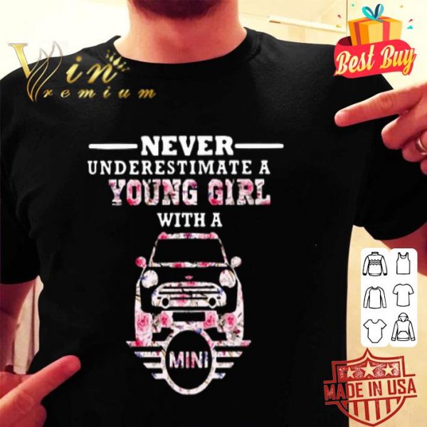 Never underestimate a young girl with a Mini Logo flowers shirt