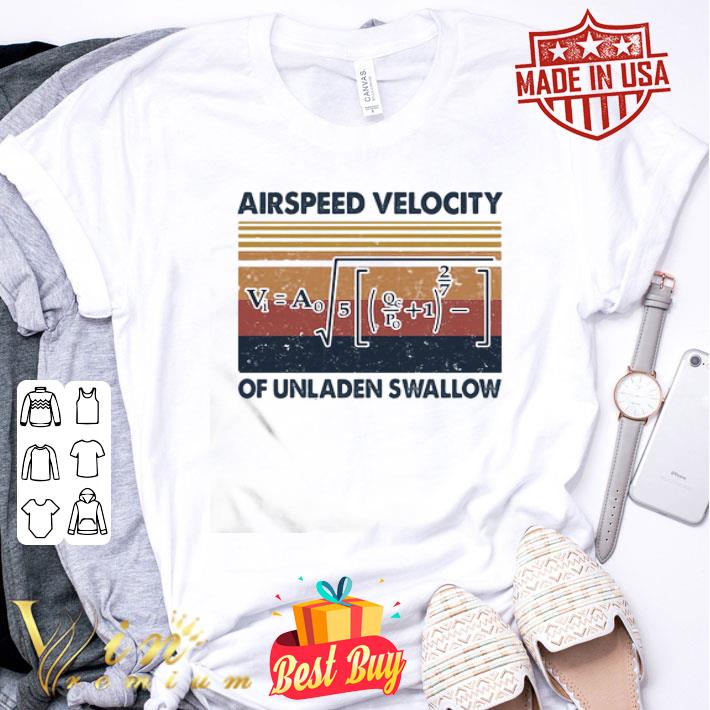 Vintage Airspeed Velocity Of Unladen Swallow shirt