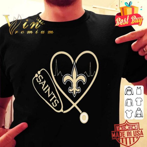 New Orleans Saints Stethoscope Heartbeat shirt