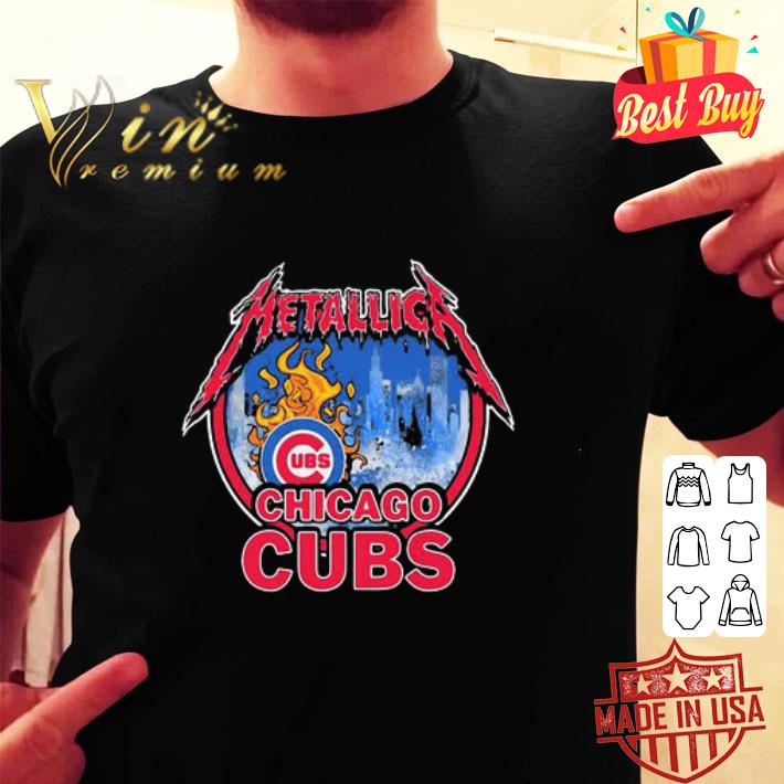 Metallica mashup Chicago Cubs Logo shirt