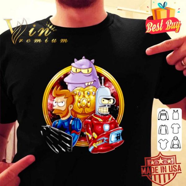 Futurama Captain Fry And Iron Bender In A Civil War shirt
