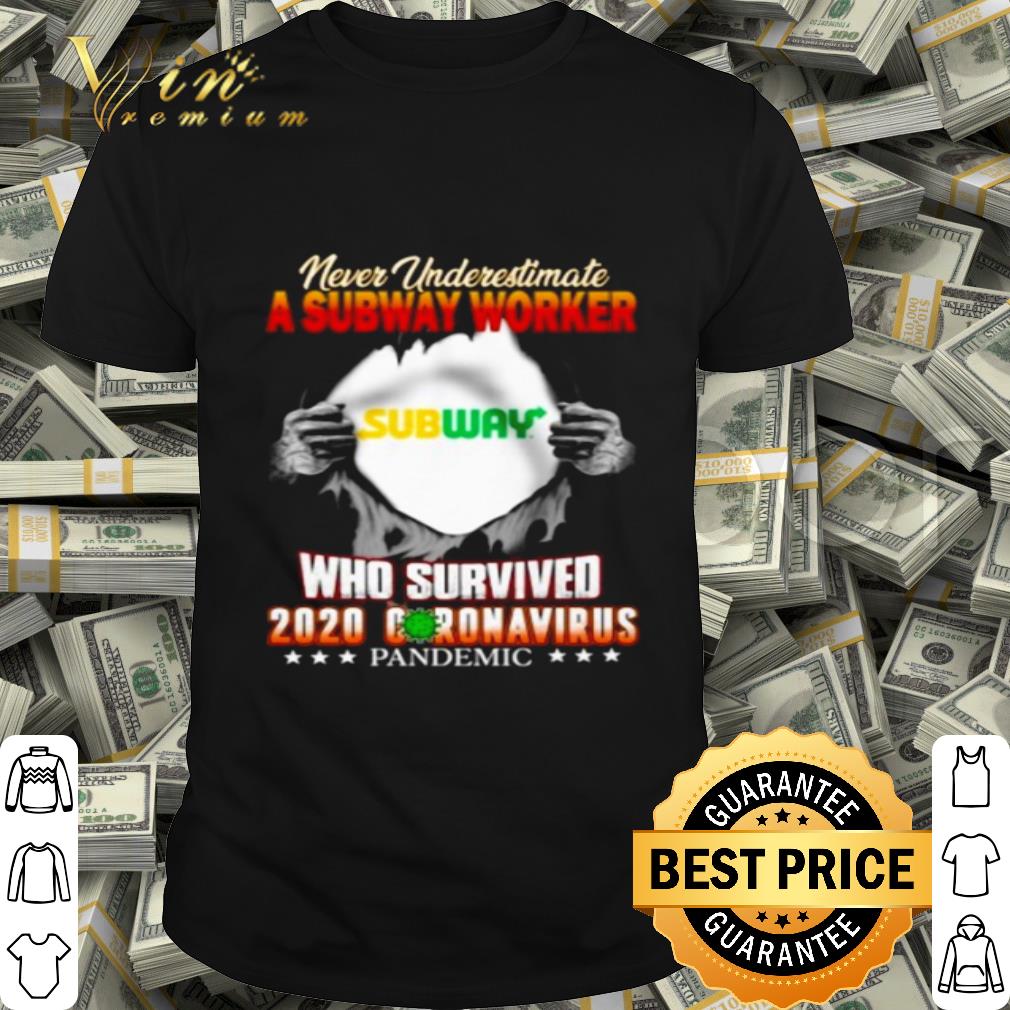 Never underestimate a Subway worker who survived 2020 Coronavirus shirt
