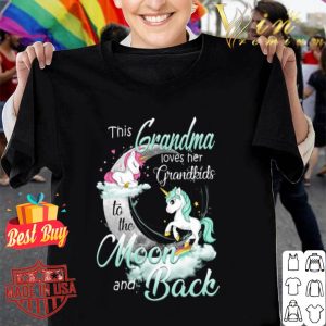 This Grandma loves her Grandkids to the moon and back unicorn shirt