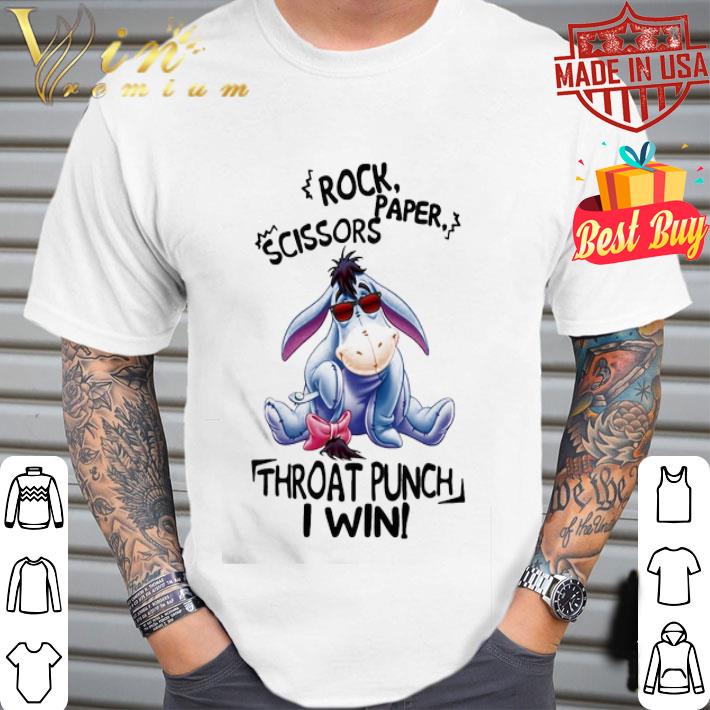 Eeyore rock paper scissors throat punch i win shirt