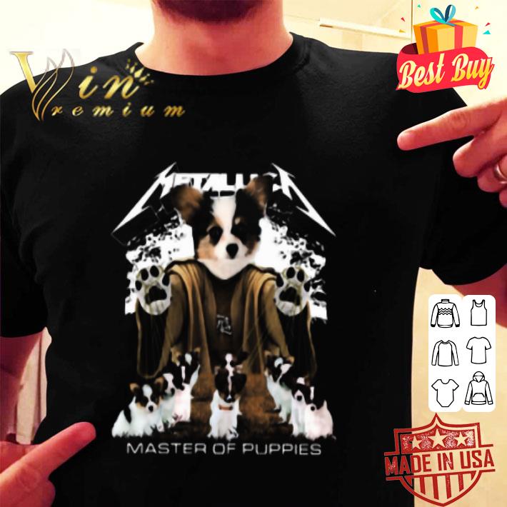Papillon dog Metallic Master Of Puppies shirt