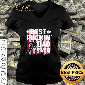 Best Puckin’ Dad Ever Hockey American flag father day shirt