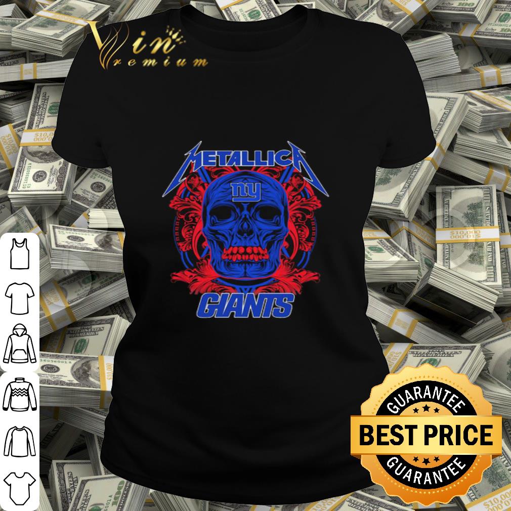 Skull mashup Metallica and New York Giants Logo shirt