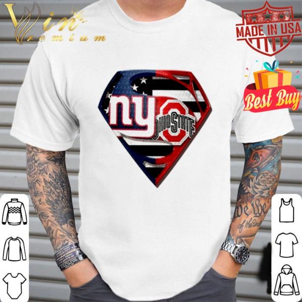 New York Giants and Ohio State Buckeyes inside Superman logo shirt