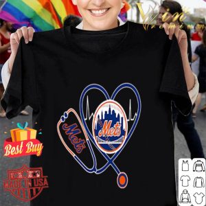 New York Mets Nurse Heartbeat Stethoscope shirt