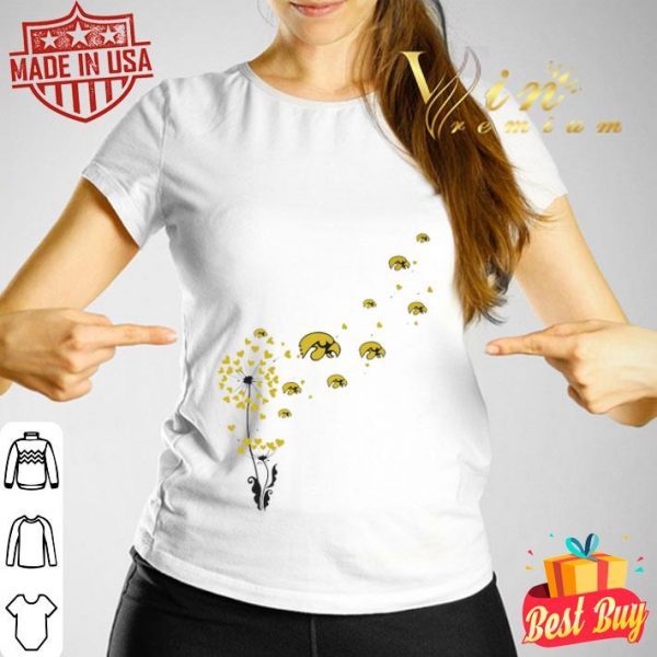 Dandelion Flower Iowa Hawkeye Logo shirt