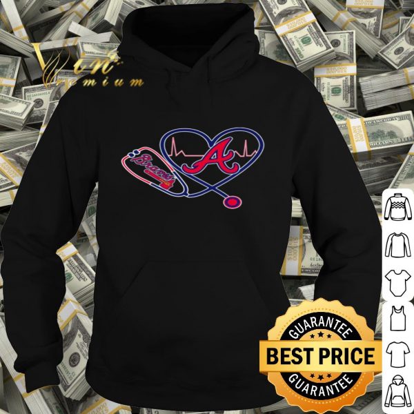 Atlanta Braves nurse stethoscope love heartbeat shirt