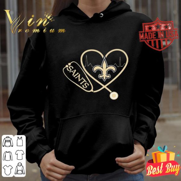New Orleans Saints Stethoscope Heartbeat shirt