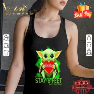 Baby Yoda hug Kwik Trip please remember stay 6 feet Coronavirus shirt 2 Baby Yoda hug Kwik Trip please remember stay 6 feet Coronavirus shirt