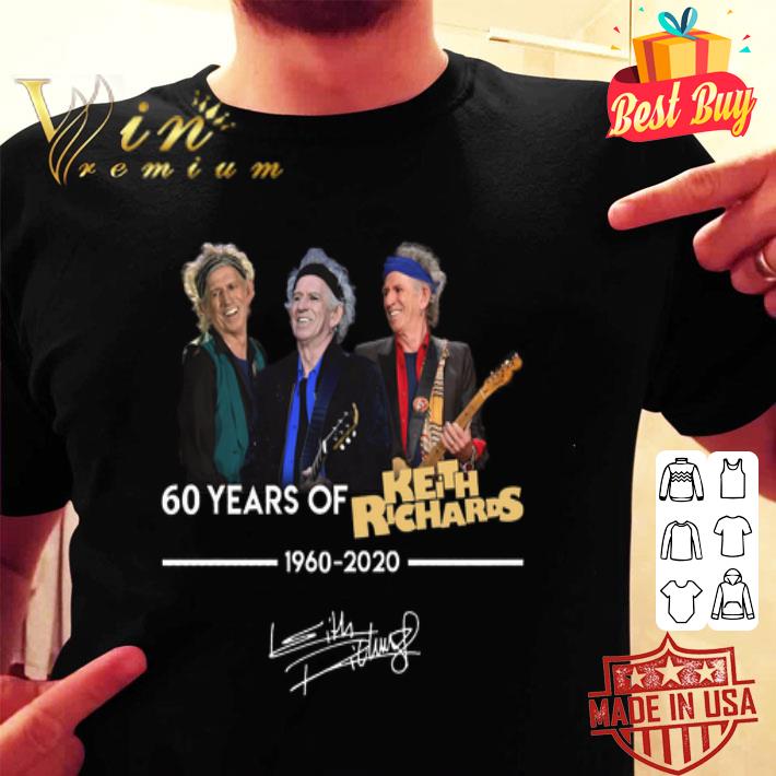 60 Years Of Keith Richards 1960-2020 signature The Rolling Stones shirt 60 Years Of Keith Richards 1960-2020 signature The Rolling Stones shirt