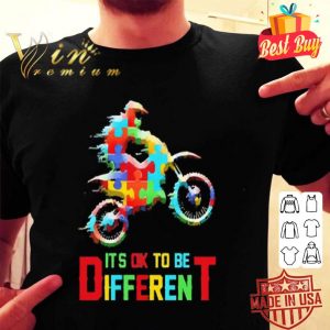 Autism awareness It’s ok to be different motorcycle shirt