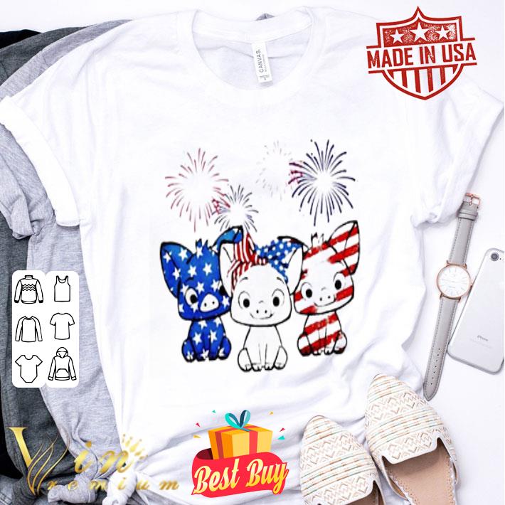 Firework Pigs Red White Blue 4th Of July Independence Day shirt