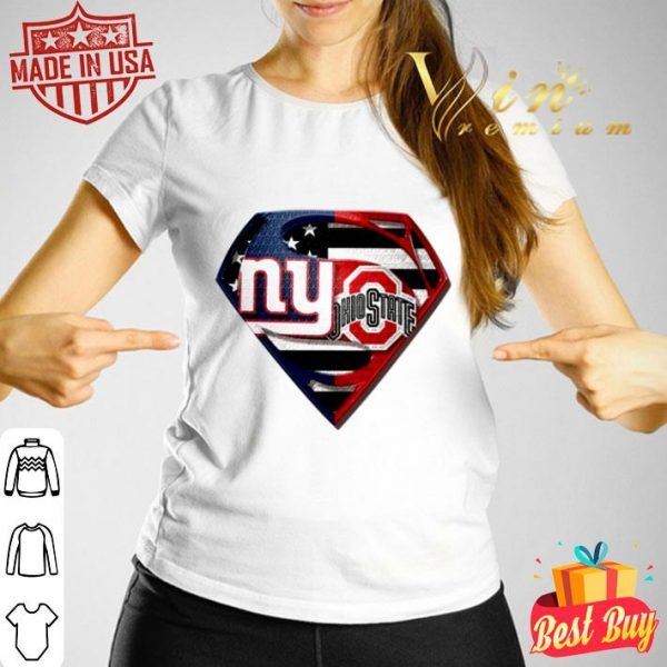 New York Giants and Ohio State Buckeyes inside Superman logo shirt