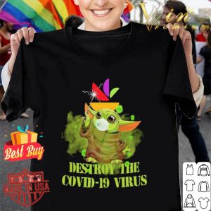 Stop & shop baby yoda destroy the covid-19 virus shirt