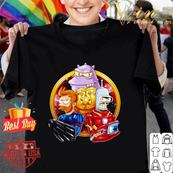 Futurama Captain Fry And Iron Bender In A Civil War shirt