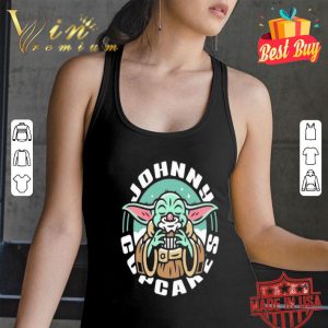Baby Yoda eat Johnny Cupcakes Star Wars shirt
