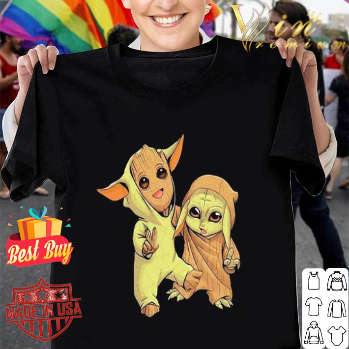 Star Wars Baby Groot and Baby Yoda shirt