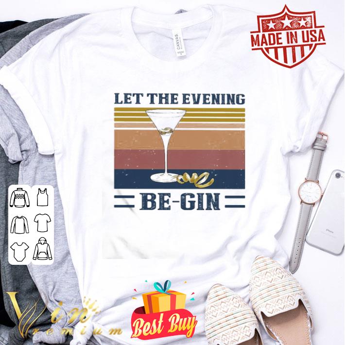 Vintage Let The Evening Be Gin Wine shirt