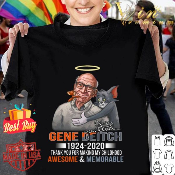 Gene Deitch Tom & Jerry Signature 1924 2020 Thank You For Making My Childhood shirt