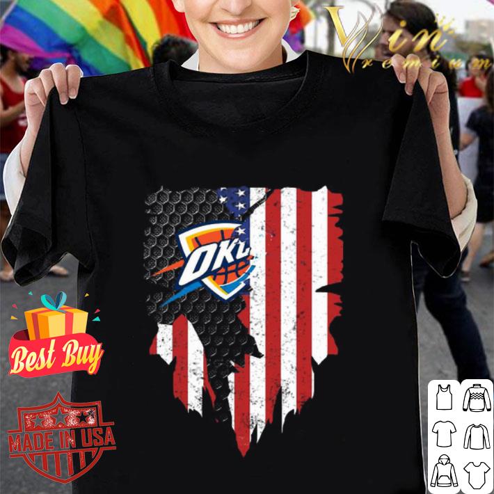 Oklahoma City Thunder American Flag 4th Of July Independence Day shirt