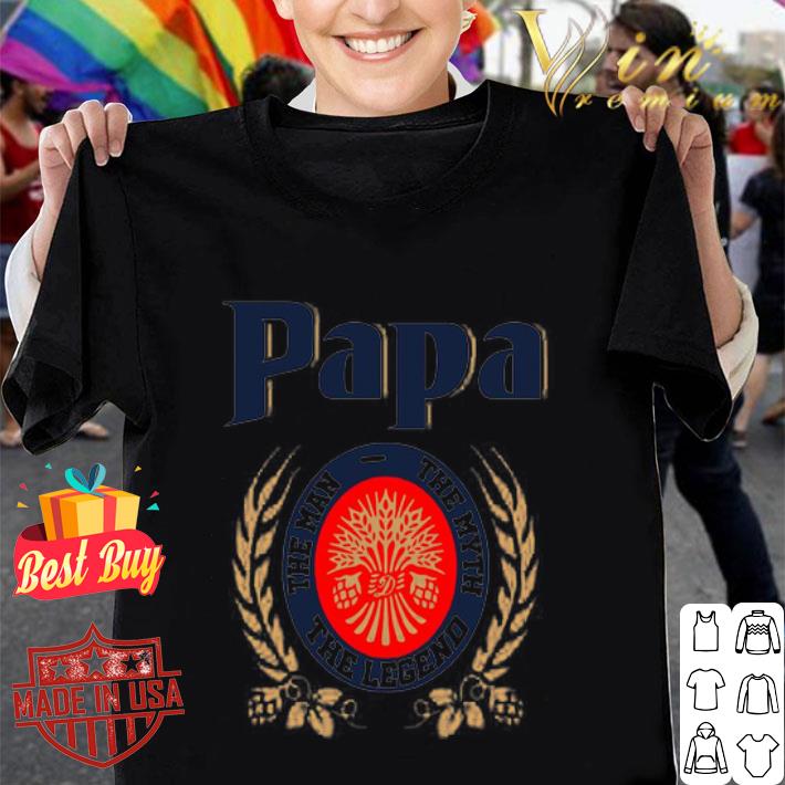 Papa the man the myth the legend Miller Lite Father’s day shirt