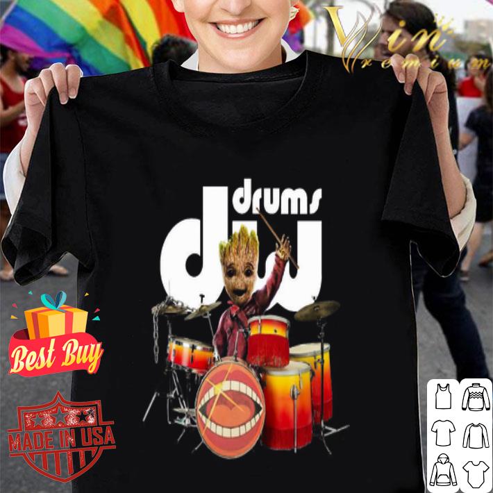 Baby Groot Playing Drums DW Drum Workshop shirt