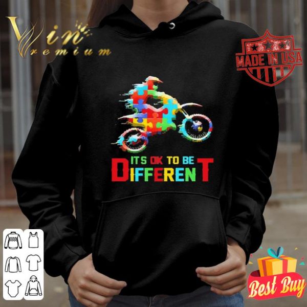 Autism awareness It’s ok to be different motorcycle shirt