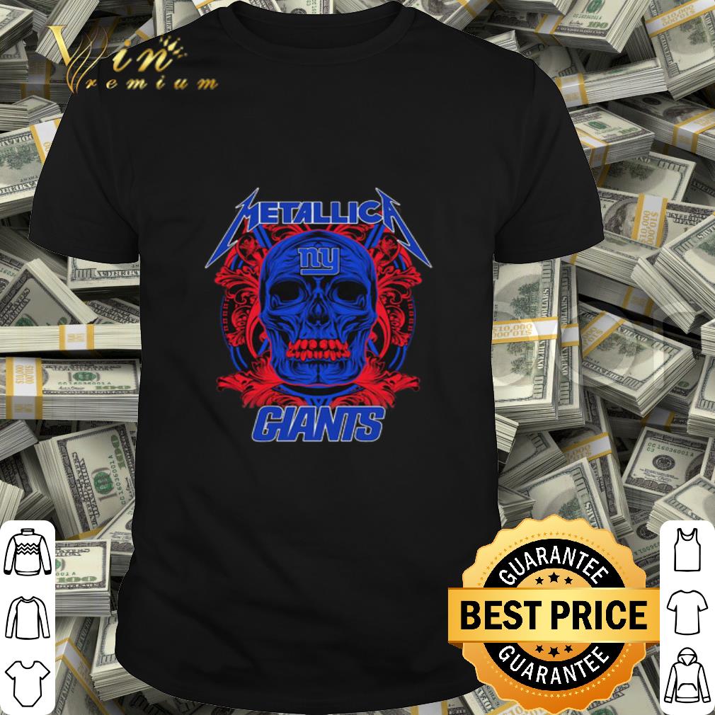 Skull mashup Metallica and New York Giants Logo shirt