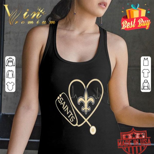 New Orleans Saints Stethoscope Heartbeat shirt