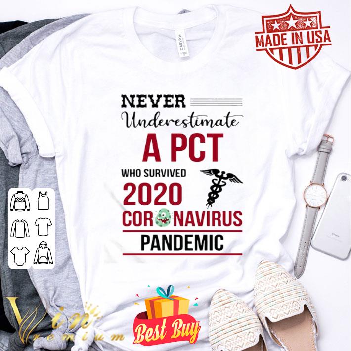 Never Underestimate A PCT Who Survived 2020 Coronavirus Covid-19 shirt