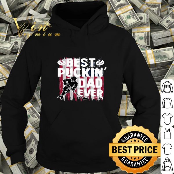 Best Puckin’ Dad Ever Hockey American flag father day shirt