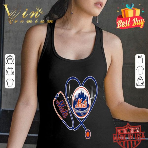 New York Mets Nurse Heartbeat Stethoscope shirt